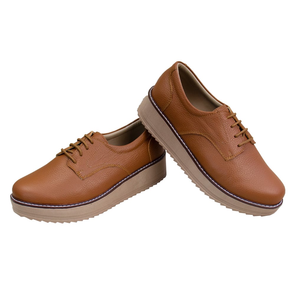 OXFORD PLATAFORMA MUJER CORELLI COREBAS CUERO NATURAL - 2