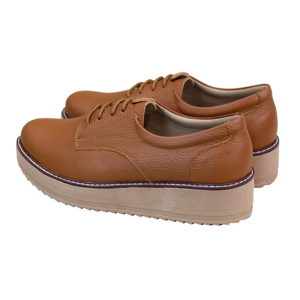 OXFORD PLATAFORMA MUJER CORELLI COREBAS CUERO NATURAL - 3