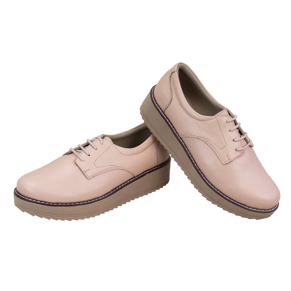 OXFORD PLATAFORMA MUJER CORELLI COREBAS CUERO NUDE - 2