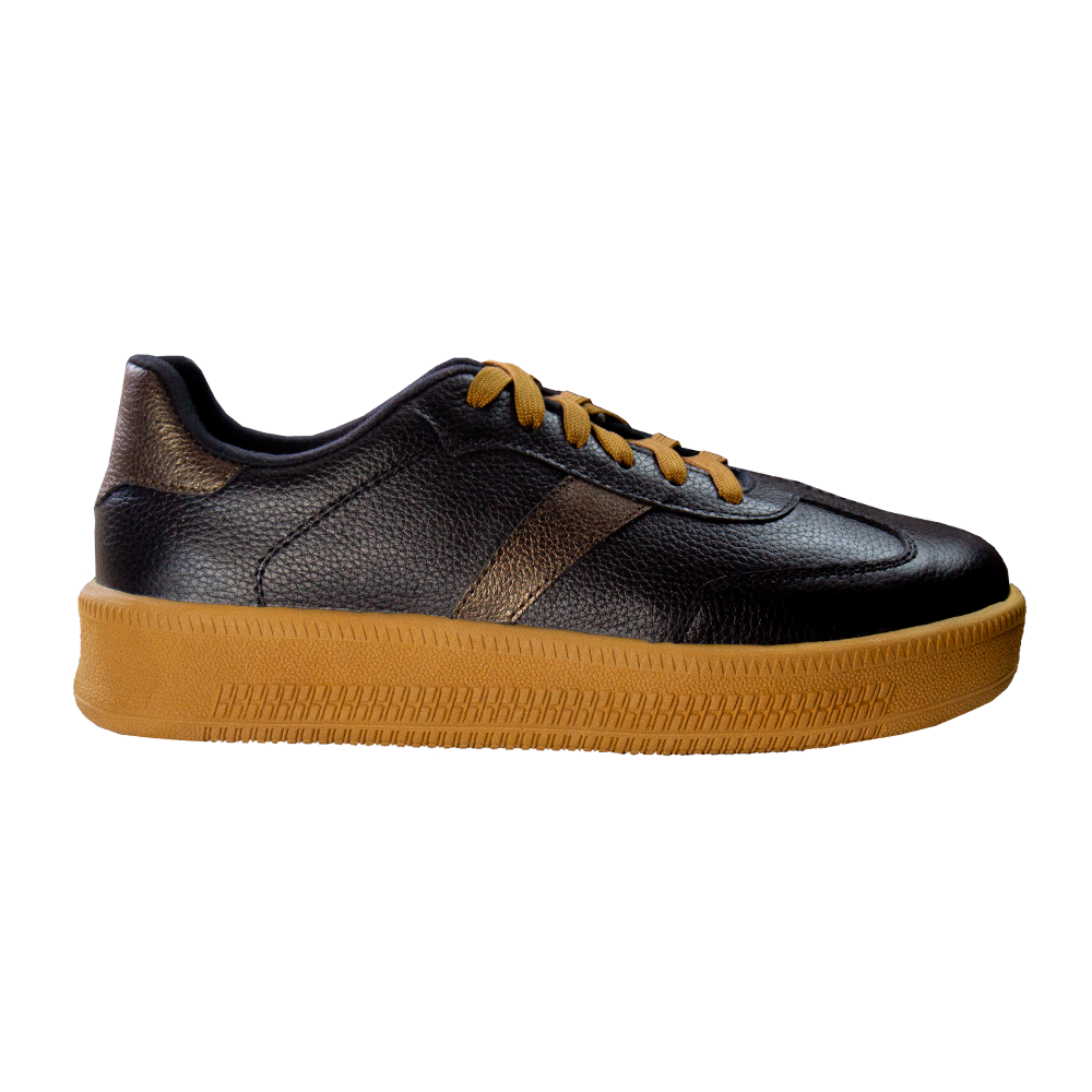ZAPATILLA PLATAFORMA MUJER CORELLI TERRA CUERO NEGRO - 3