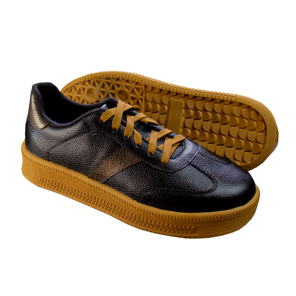 ZAPATILLA PLATAFORMA MUJER CORELLI TERRA CUERO NEGRO - 4
