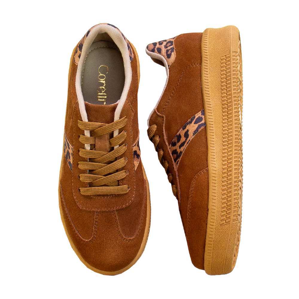 ZAPATILLA PLATAFORMA MUJER CORELLI TERRA GAMUZÓN HABANO PRINT - 2