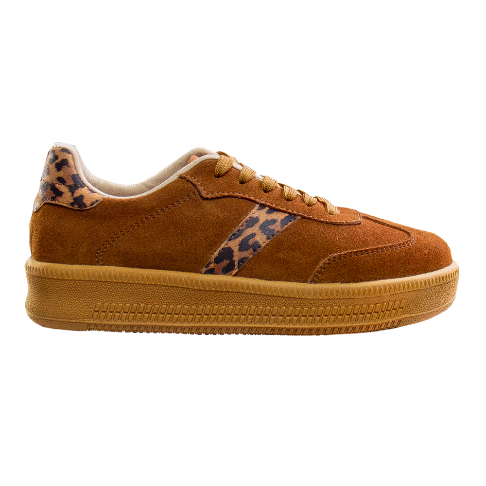 ZAPATILLA PLATAFORMA MUJER CORELLI TERRA GAMUZÓN HABANO PRINT - 3
