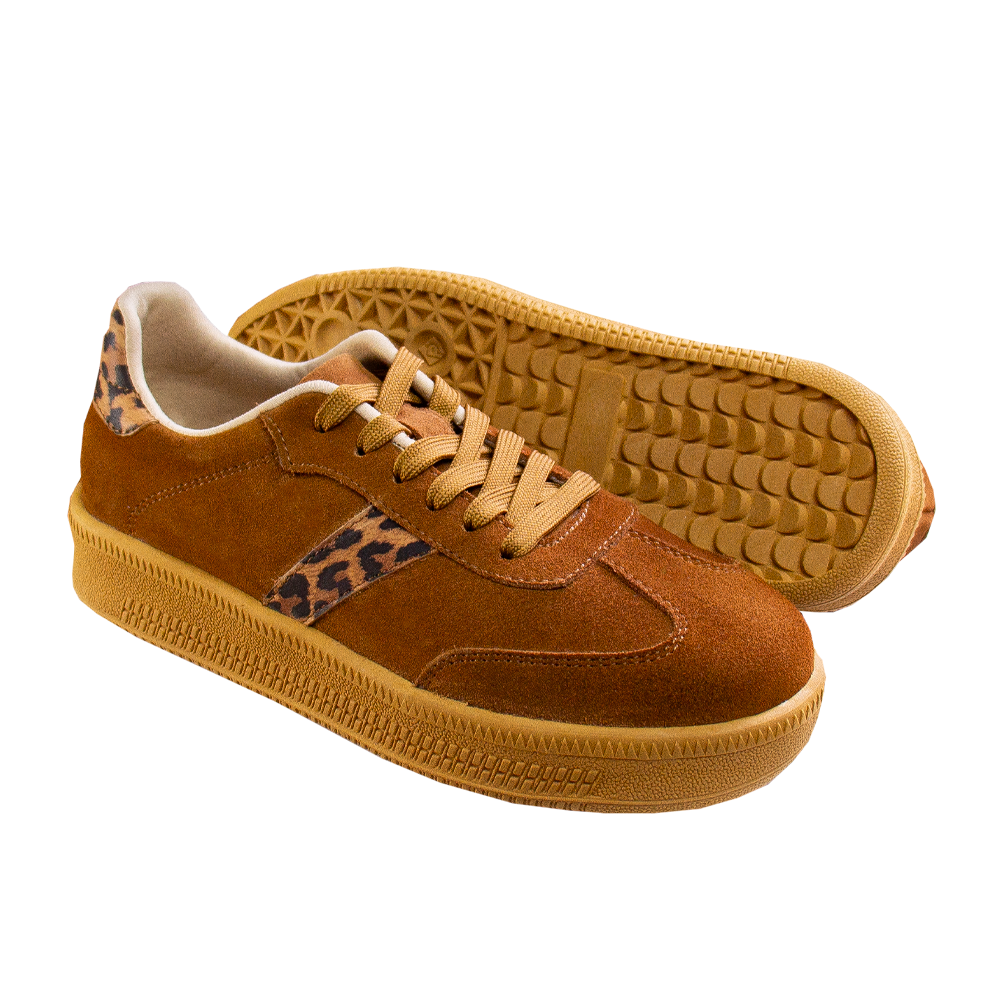 ZAPATILLA PLATAFORMA MUJER CORELLI TERRA GAMUZÓN HABANO PRINT - 4