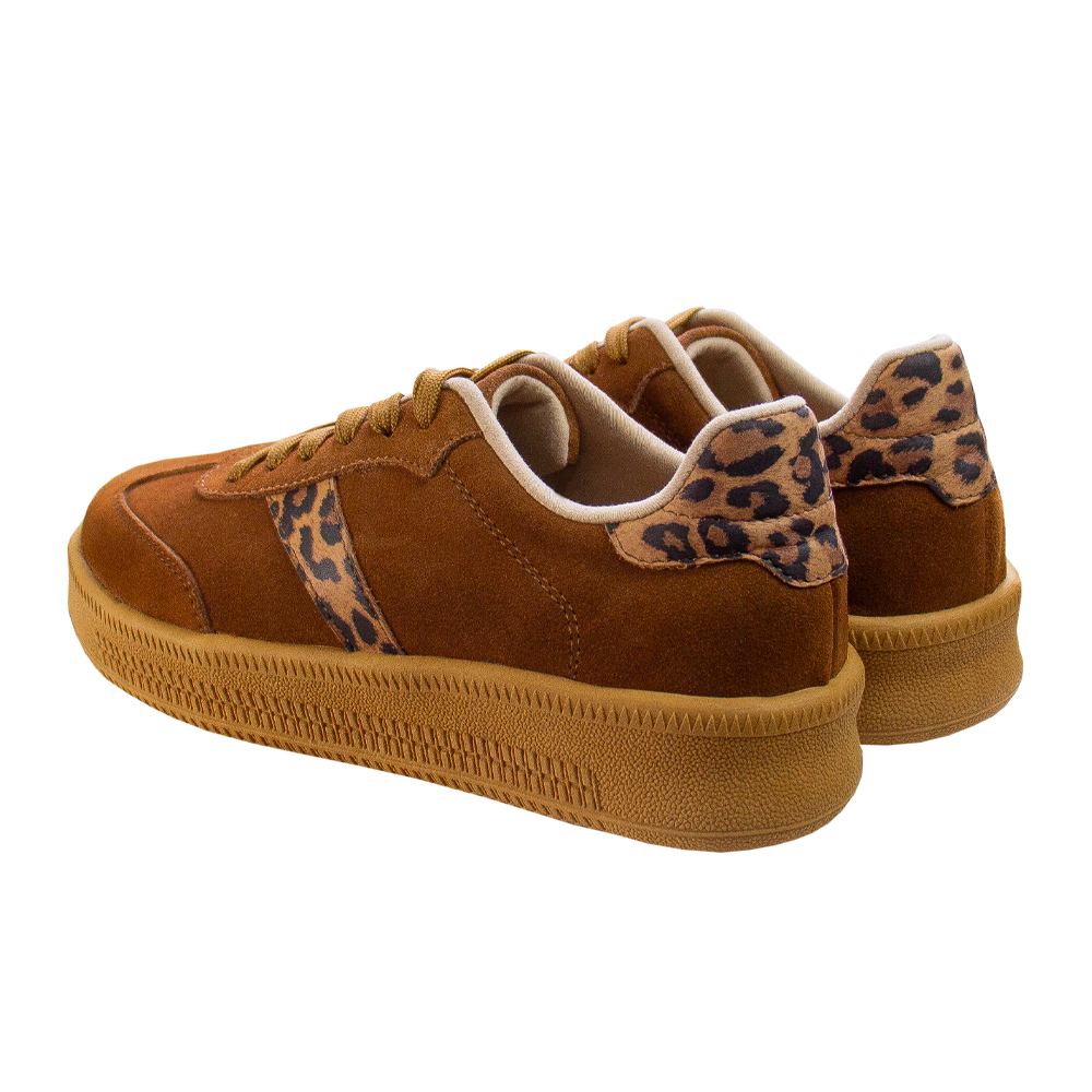 ZAPATILLA PLATAFORMA MUJER CORELLI TERRA GAMUZÓN HABANO PRINT - 5
