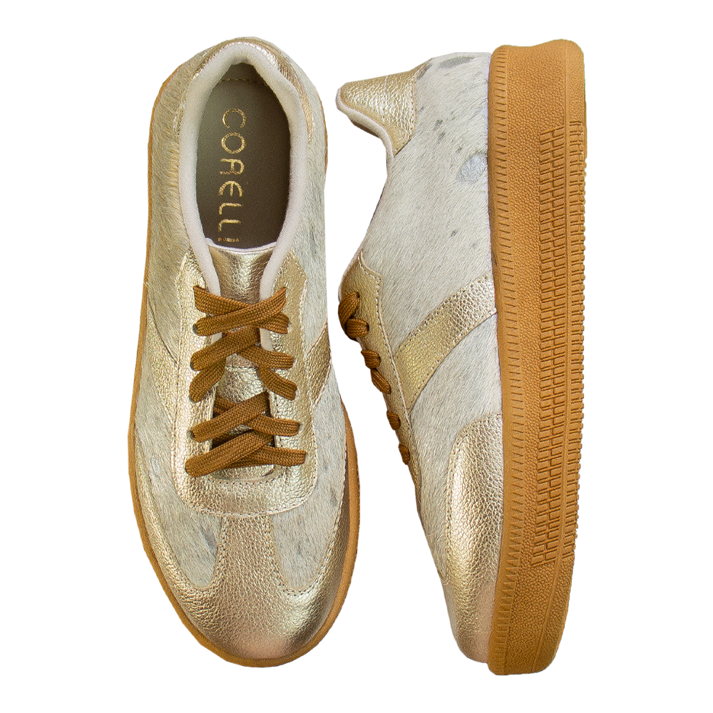 ZAPATILLA PLATAFORMA MUJER CORELLI SAHARA CUERO PELOS PLATINO - 2