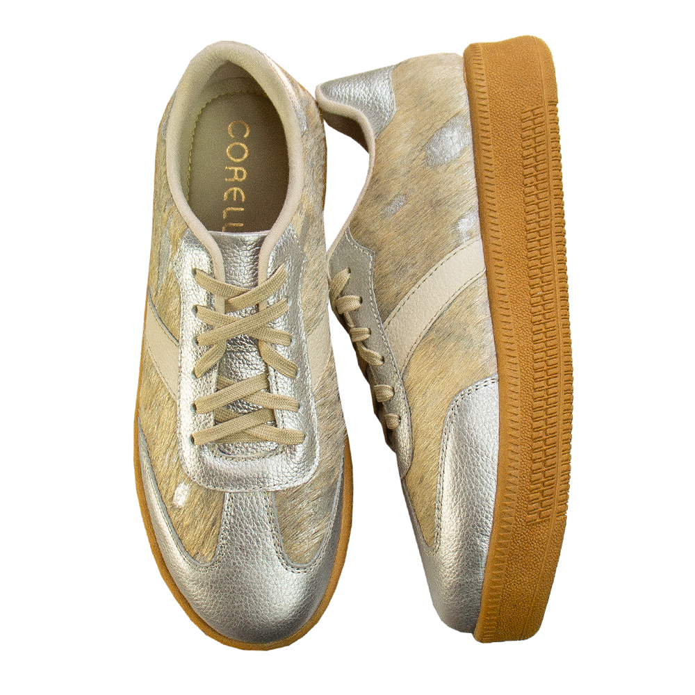 ZAPATILLA PLATAFORMA MUJER CORELLI SAHARA CUERO PELOS PLATA - 2
