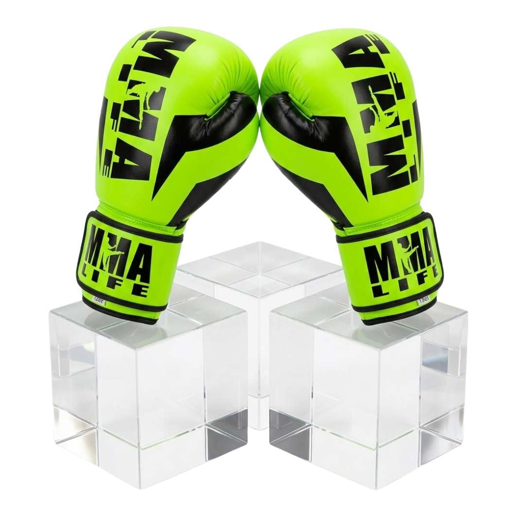 GUANTES DE BOXEO MMA LIFE VERDE 12OZ UNISEX CALIDAD PROFESIONAL RESISTENTES ENTRENAMIENTO COMBATE PROTECCION IMPACTO - 2
