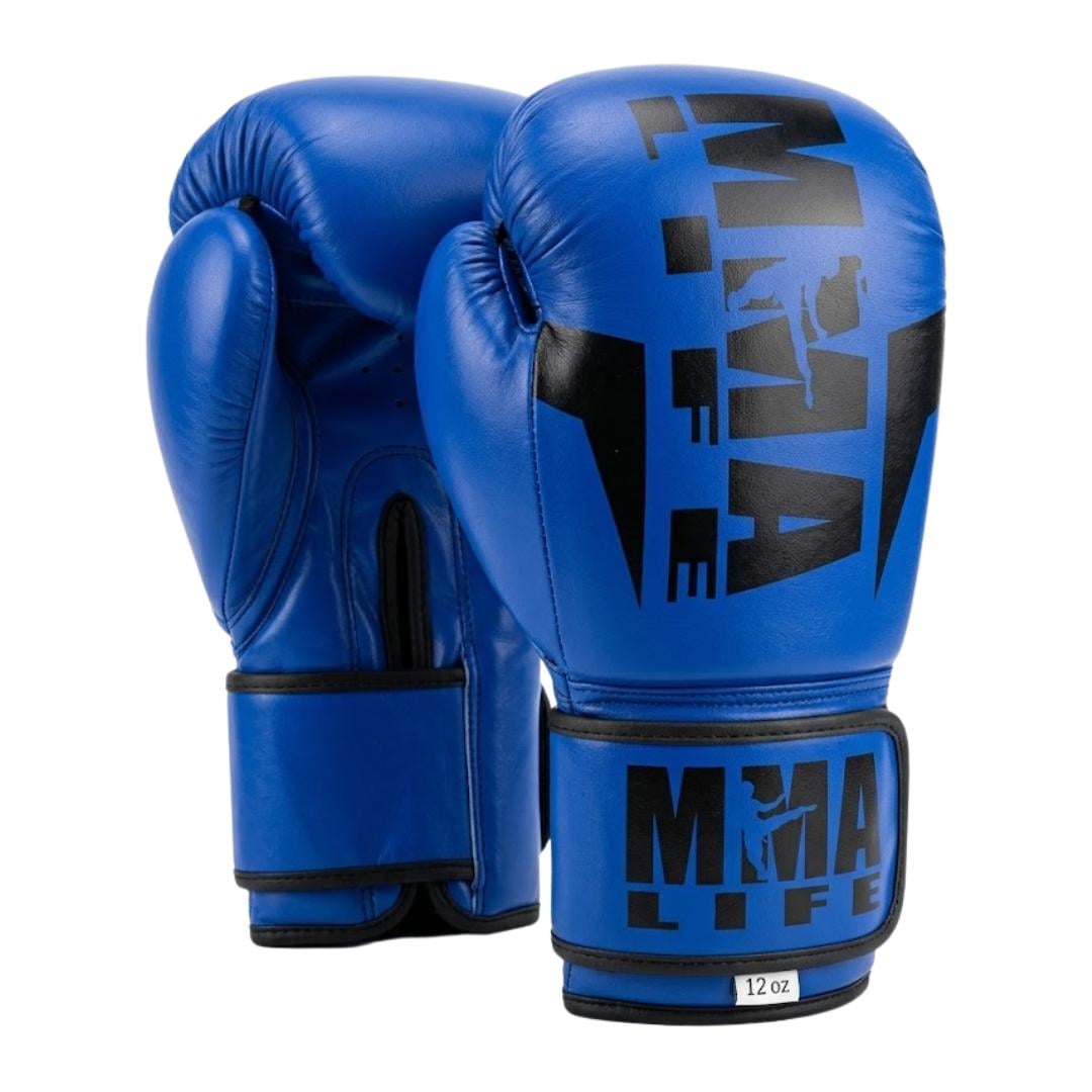 GUANTES DE BOXEO MMA LIFE AZUL 12OZ UNISEX CALIDAD PROFESIONAL RESISTENTES ENTRENAMIENTO COMBATE PROTECCION IMPACTO - 3