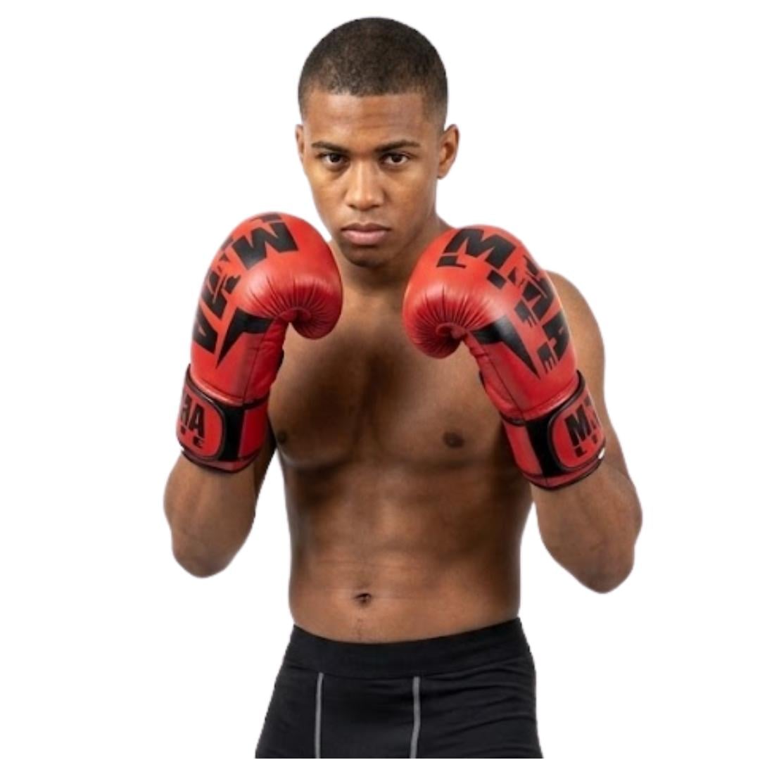 GUANTES DE BOXEO MMA LIFE ROJO 12OZ UNISEX CALIDAD PROFESIONAL RESISTENTES ENTRENAMIENTO COMBATE PROTECCION IMPACTO - 1