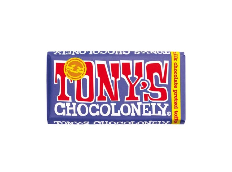 3 BARRAS DE CHOCOLATE DARK PRETZEL - 180GR TONY'S CHOCOLONELY - 1