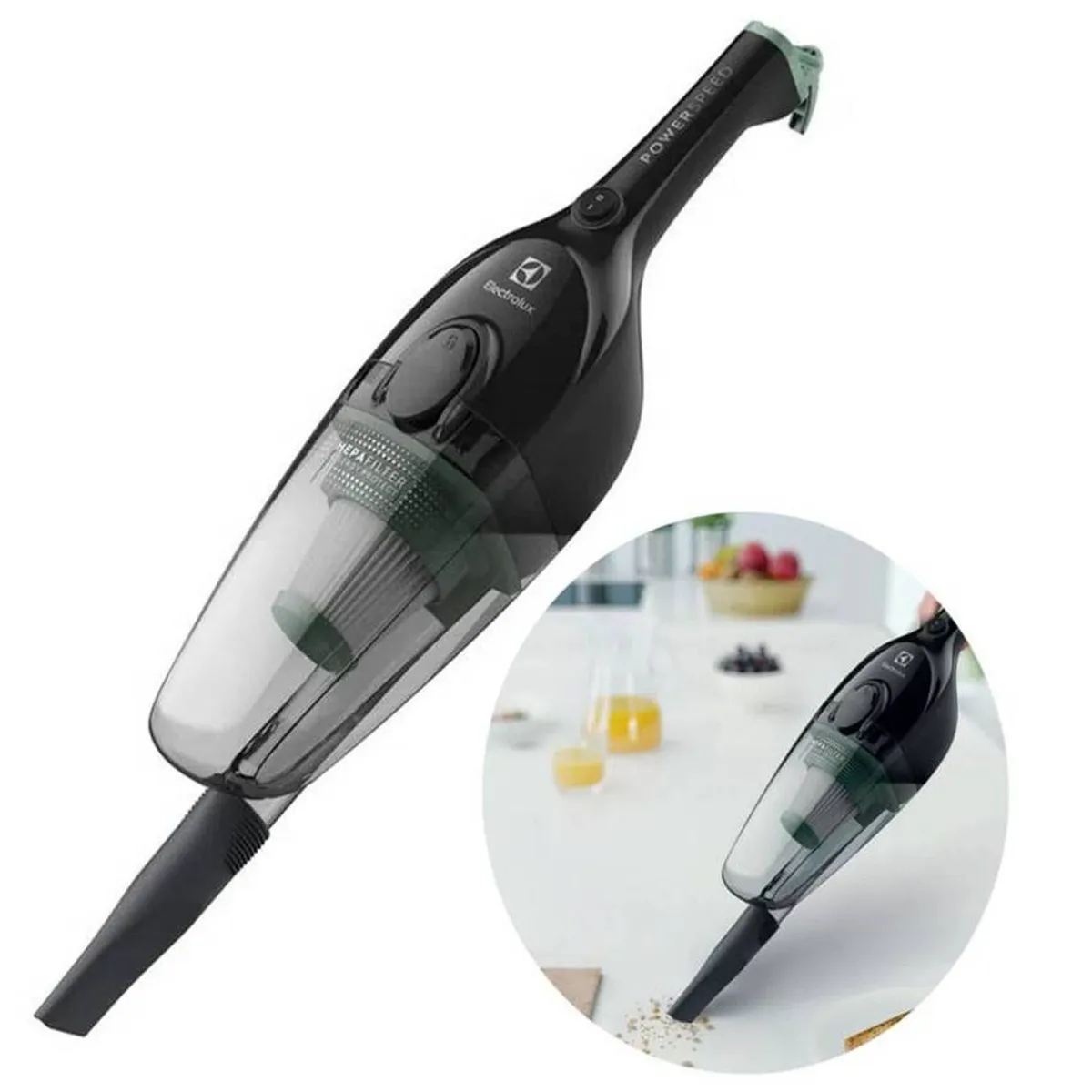 ASPIRADORA VERTICAL 2 EN 1 ELECTROLUX 1000W FILTRO STK12 GRIS - 1