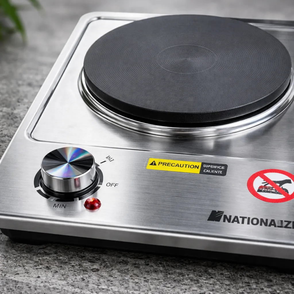 COCINA ELECTRICA DE 1 HORNILLA NN-5822 NATIONALIZER - 2