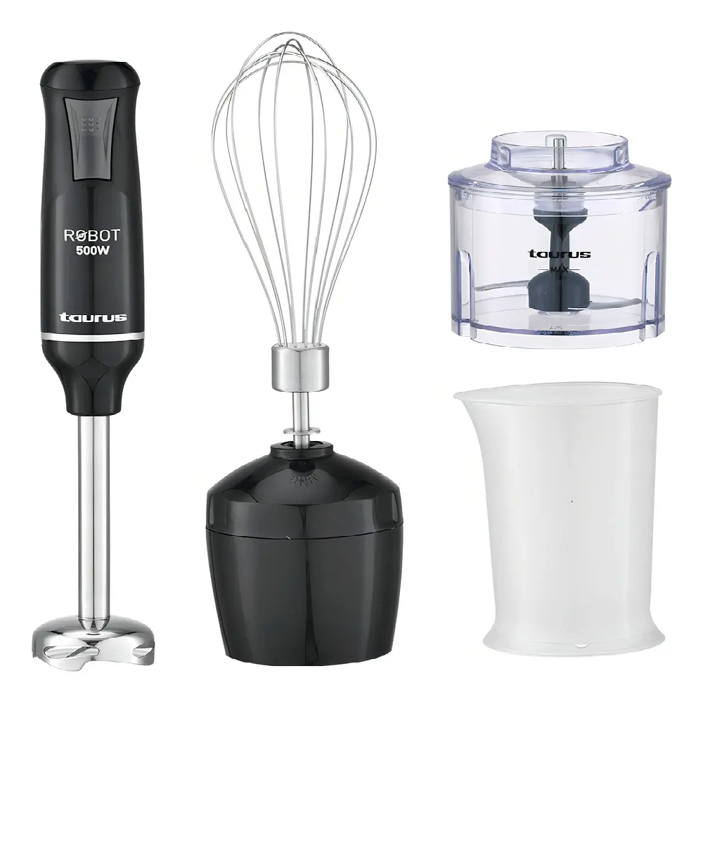 BATIDORA DE INMERSIÓN TAURUS ROBOT 500 PLUS INOX II COLOR NEGRO - 1