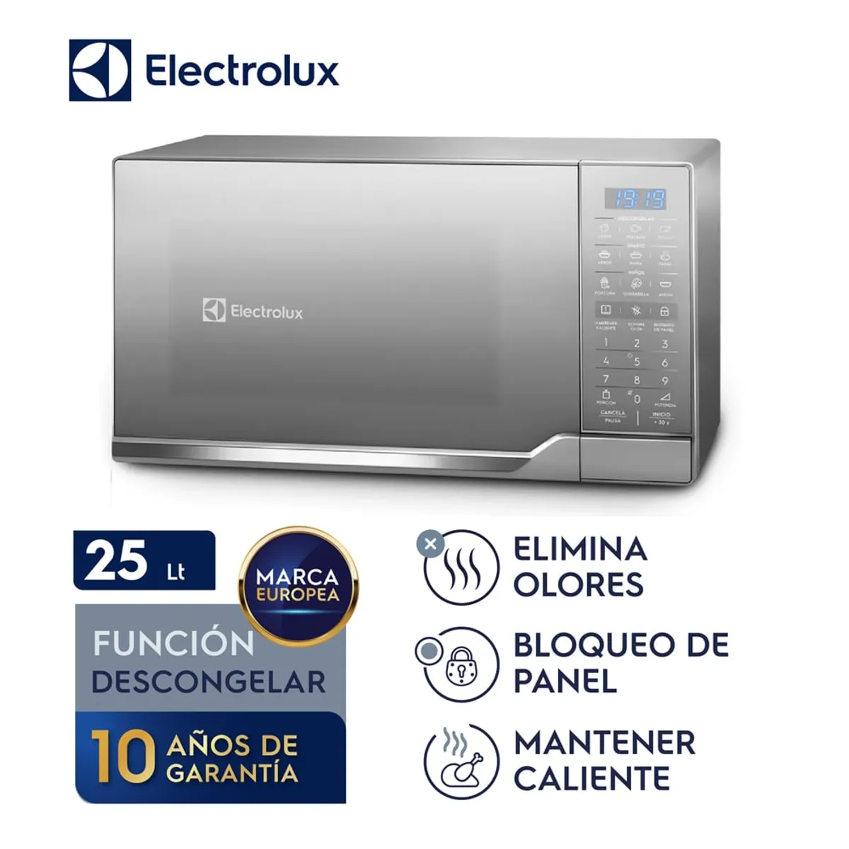HORNO MICROONDAS 25L PLATA ELECTROLUX- EMDO25S2GSRUG - 1