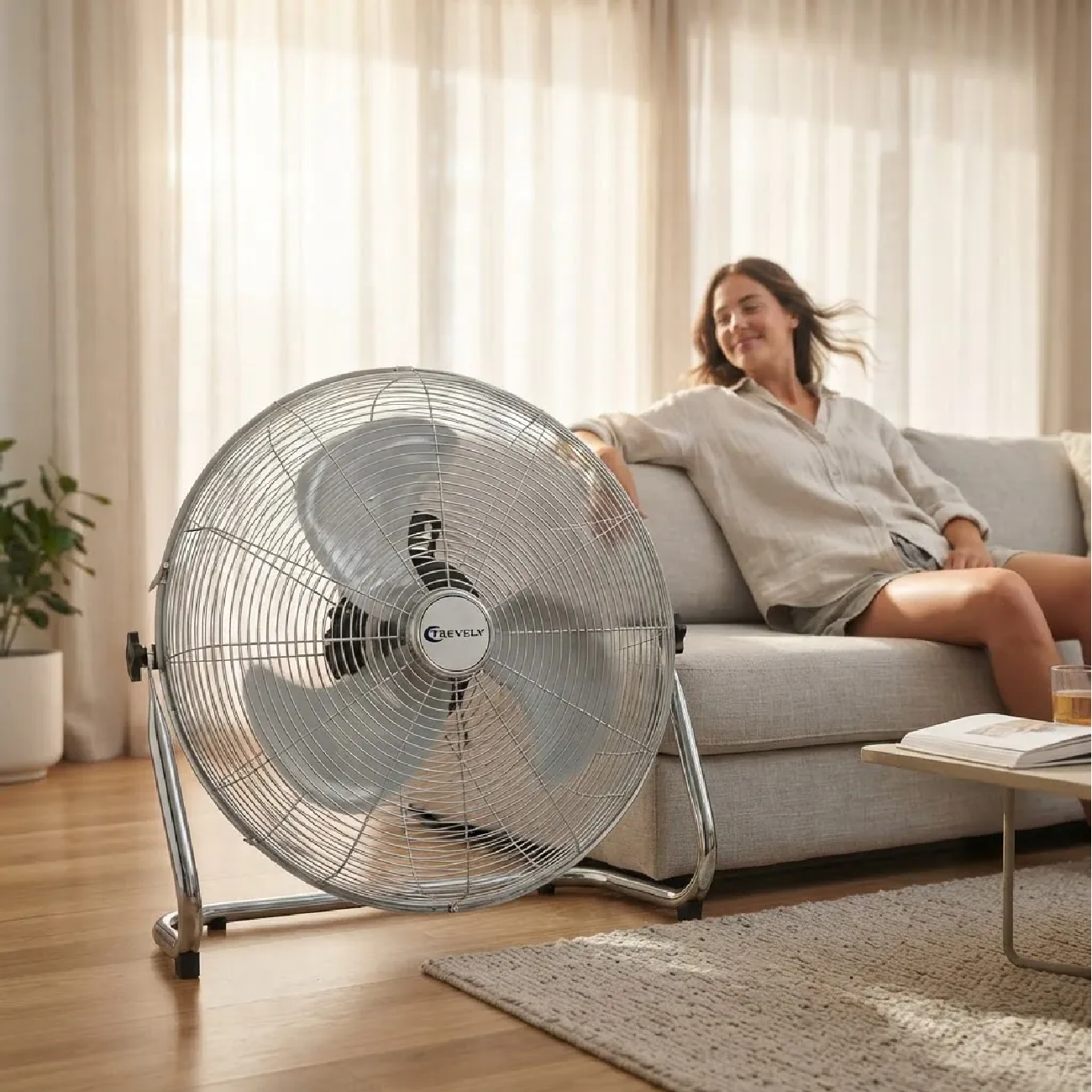VENTILADOR INDUSTRIAL DE PISO TREVELY VT-208 20 135W 3 V - 3