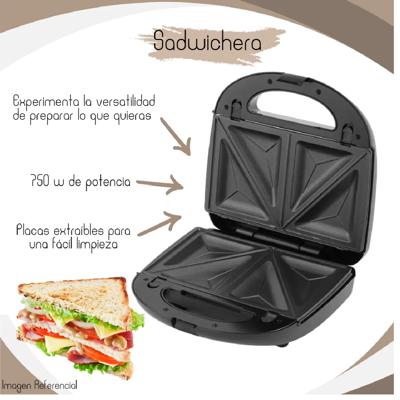 SANDWICH MAKER 3 EN 1 IMACO - ISG2009WM - 4