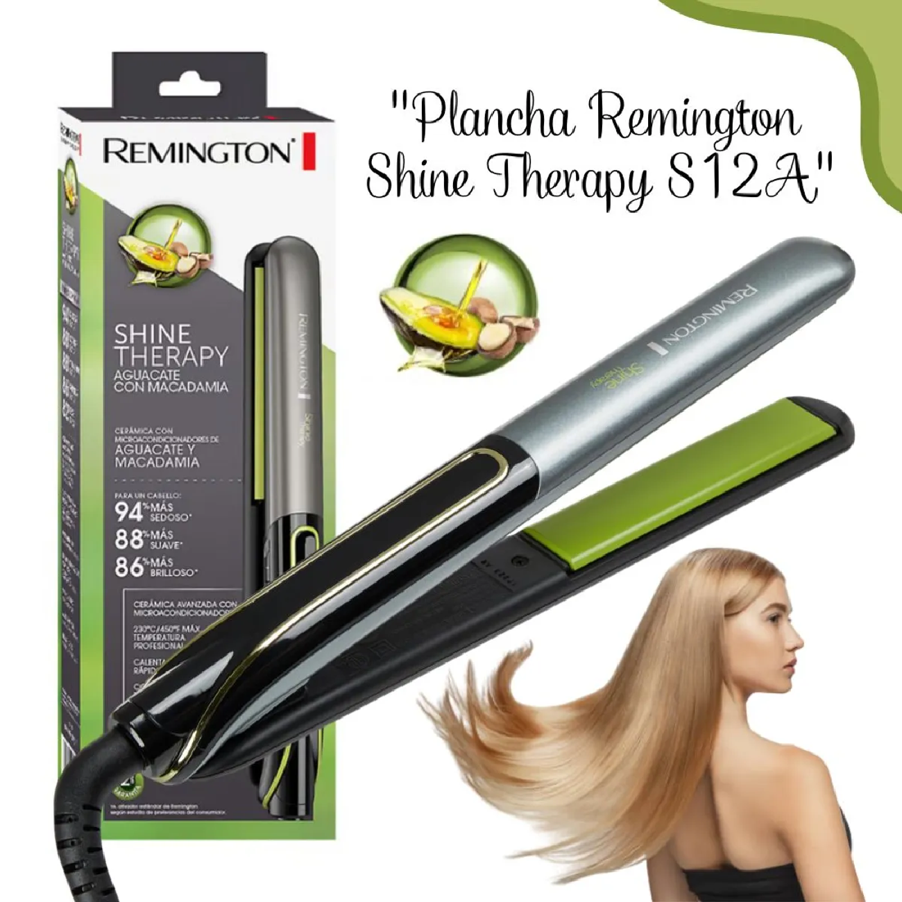 ALISADORA DE CABELLO REMINGTON SHINE THERAPY S12A - 1