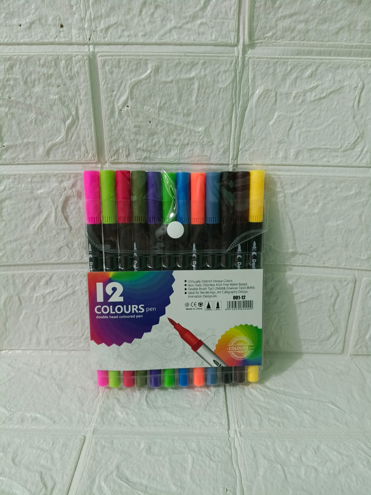 PLUMONES DOBLE PUNTA X 12UND - 1