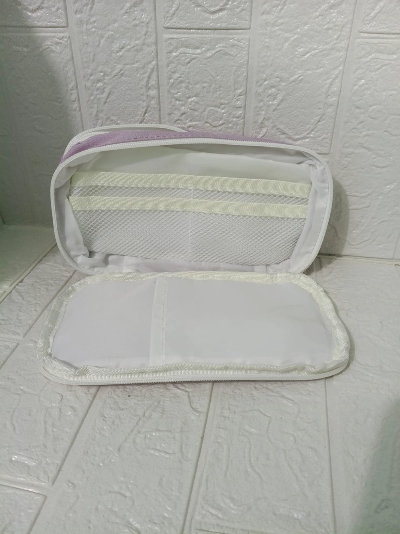 CARTUCHERA LILA CON CREMA - 2
