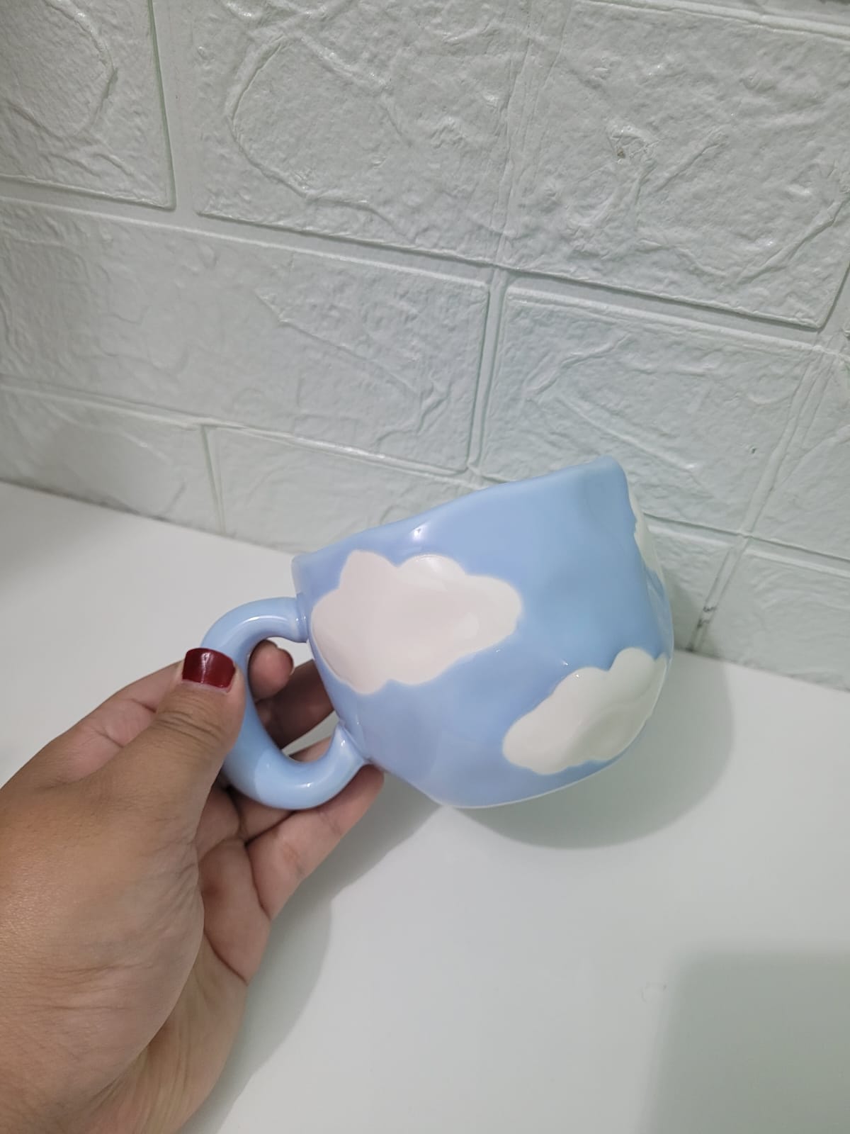 TAZA CELESTE CON NUBES - 1