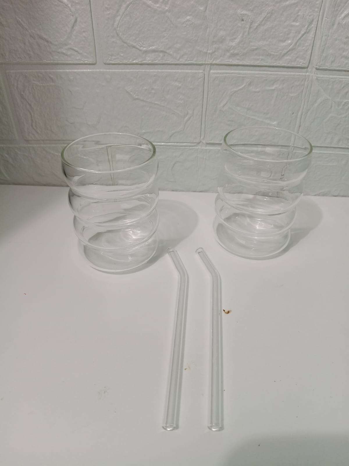 SET DE 2 VASOS CON SORBETE DE VIDRO - 3