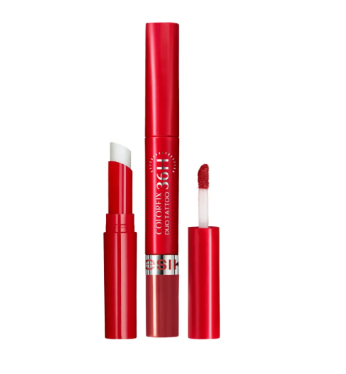 LABIAL LÍQUIDO COLORFIX DUO TATTOO ÉSIKA ROJO PASION - 2