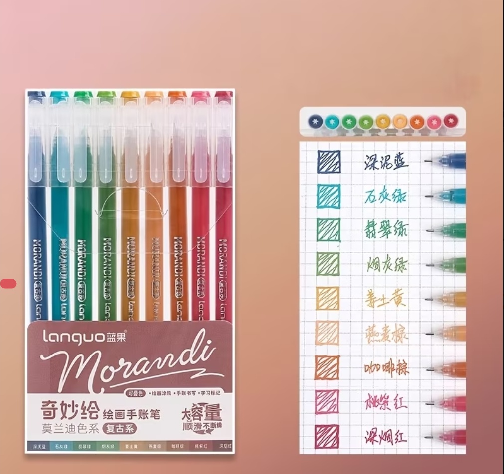 SET DE 9 LAPICEROS TINTA MULTICOLOR - 1