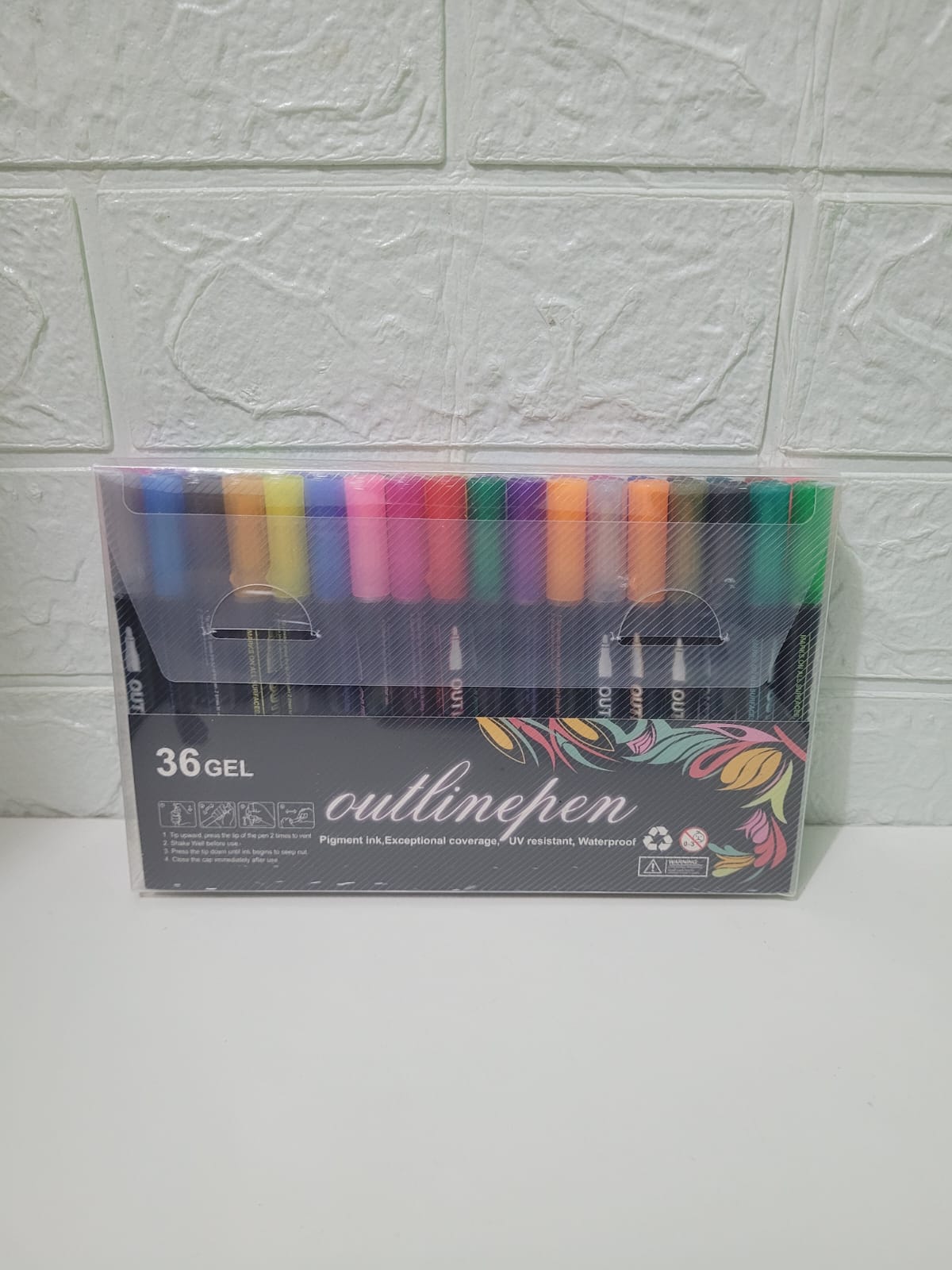 PLUMONES DOBLE CONTORNO METALICO Y COLOR X 36 UND - 1