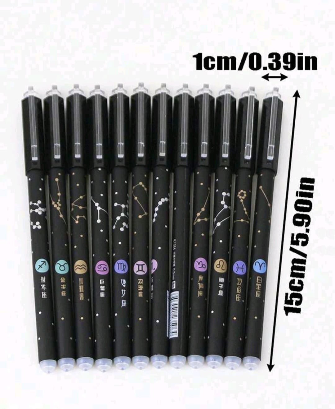 LAPICEROS BORRABLES ZODIACALES X 12 UND COLOR AZUL - 2