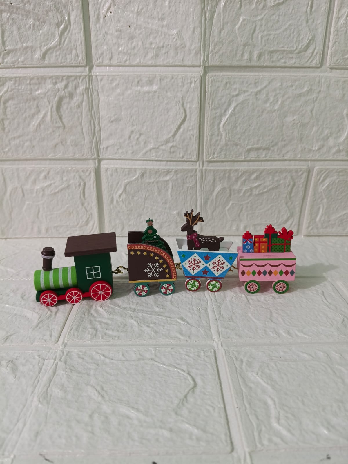 TRENCITO NAVIDEÑO DE MADERA 1 DE 21CM - 1