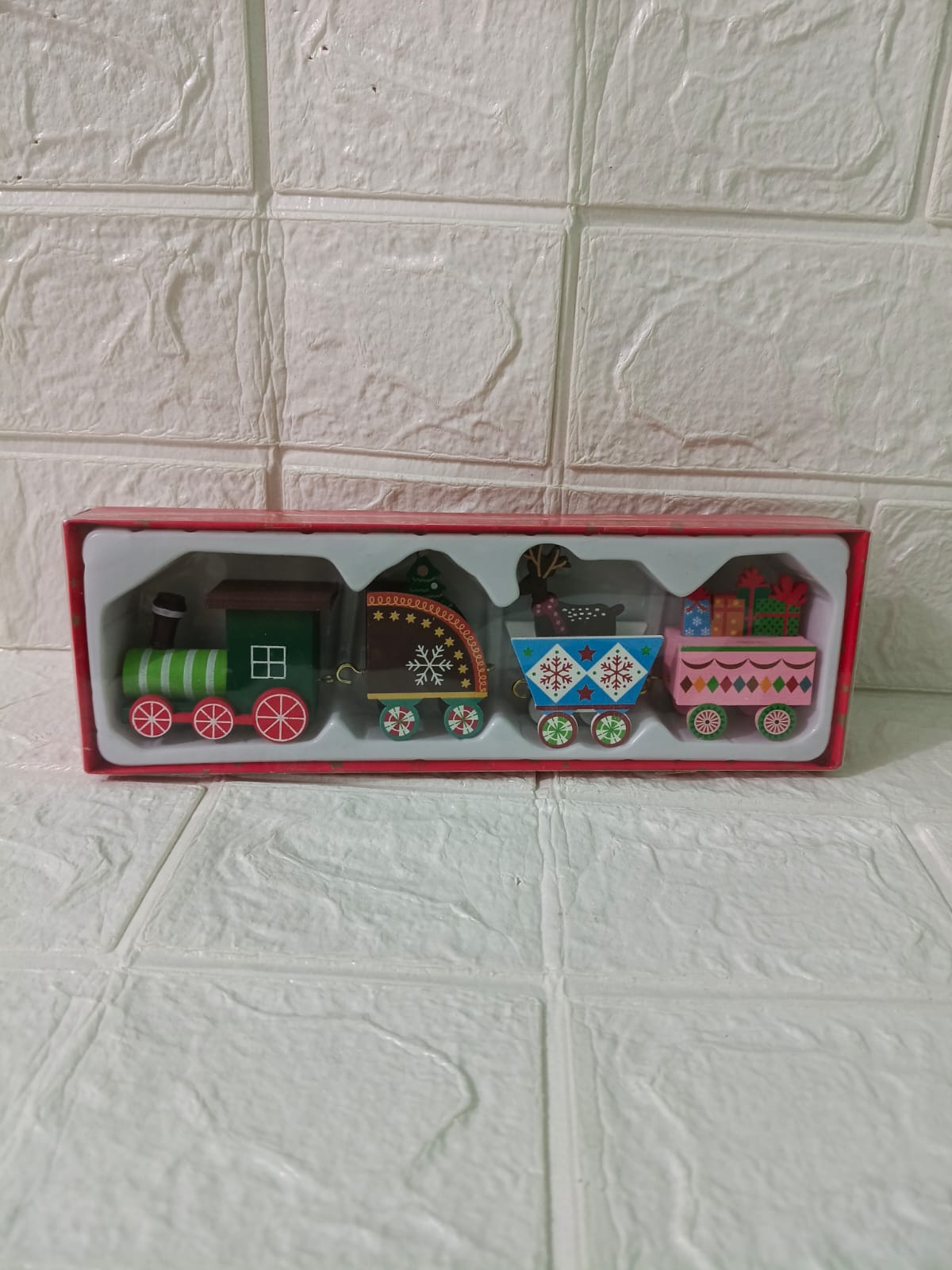 TRENCITO NAVIDEÑO DE MADERA 1 DE 21CM - 2