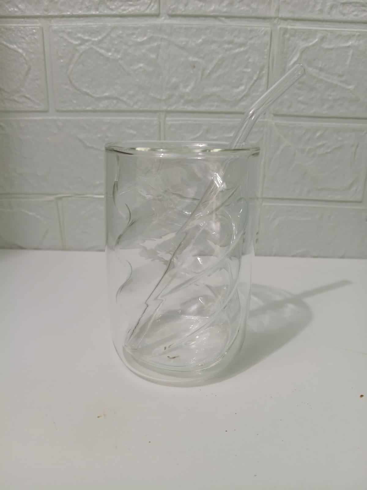 VASO DE VIDRIO ESPIRAL CON SORBETE - 3