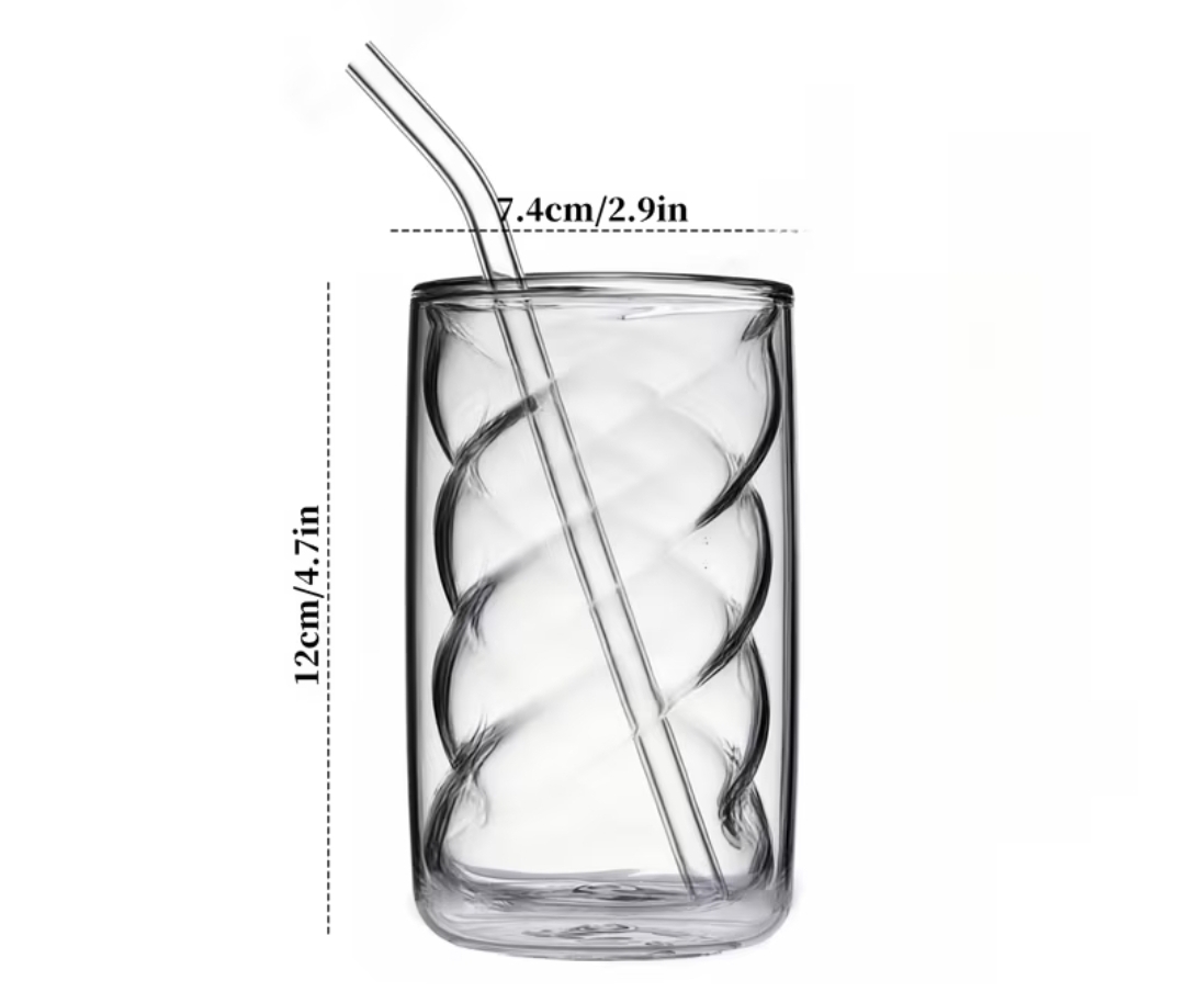 VASO DE VIDRIO ESPIRAL CON SORBETE - 4