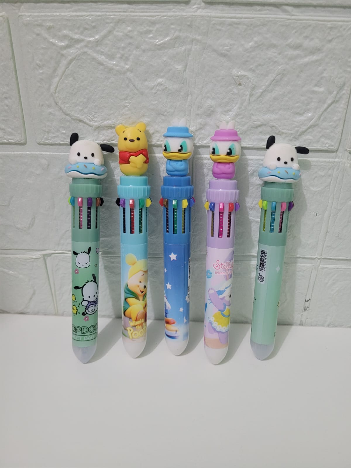SET DE 5 LAPICEROS 10 CARGAS MODELOS VARIADOS - 1