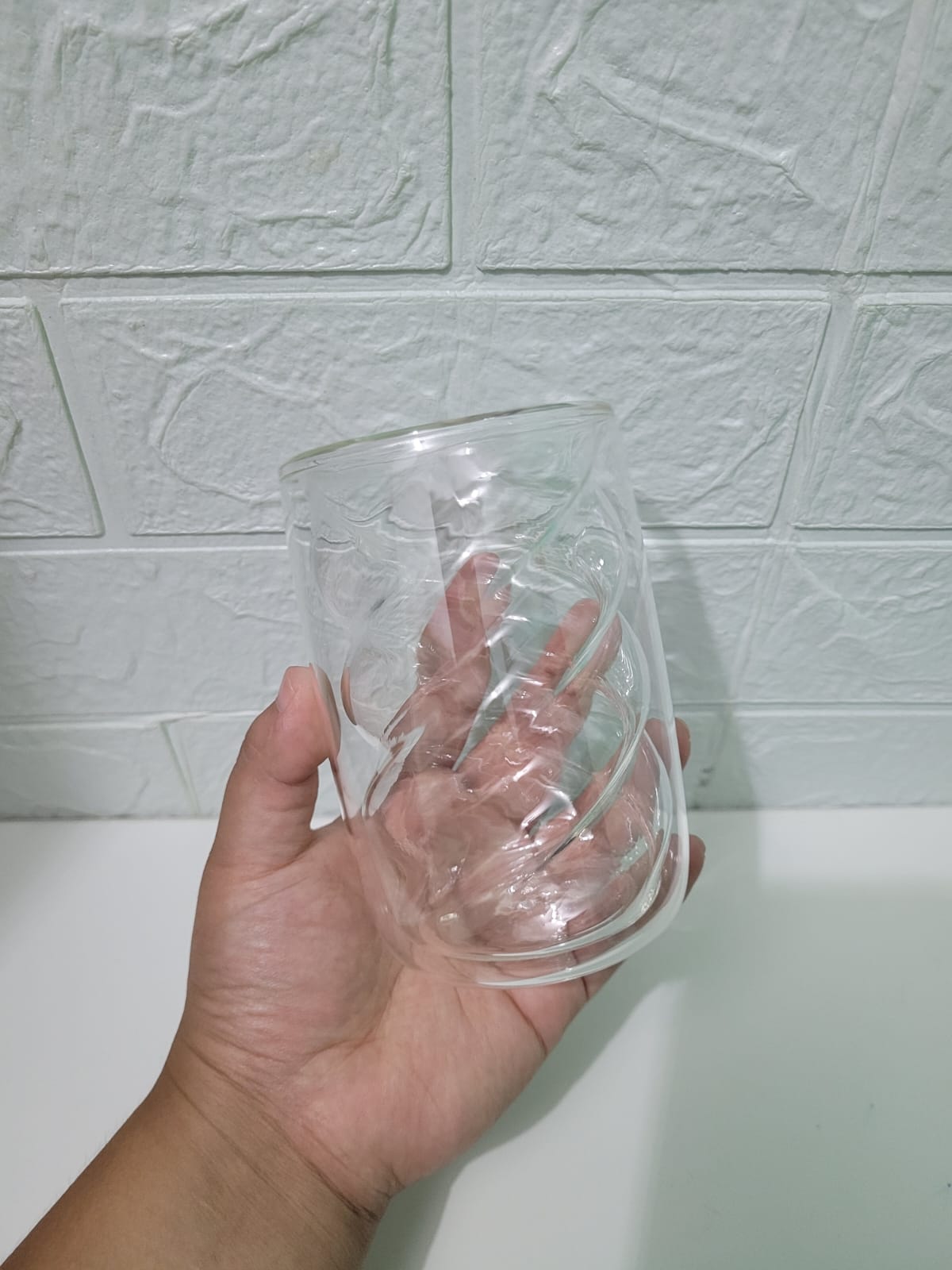 VASO DE VIDRIO ESPIRAL - 2
