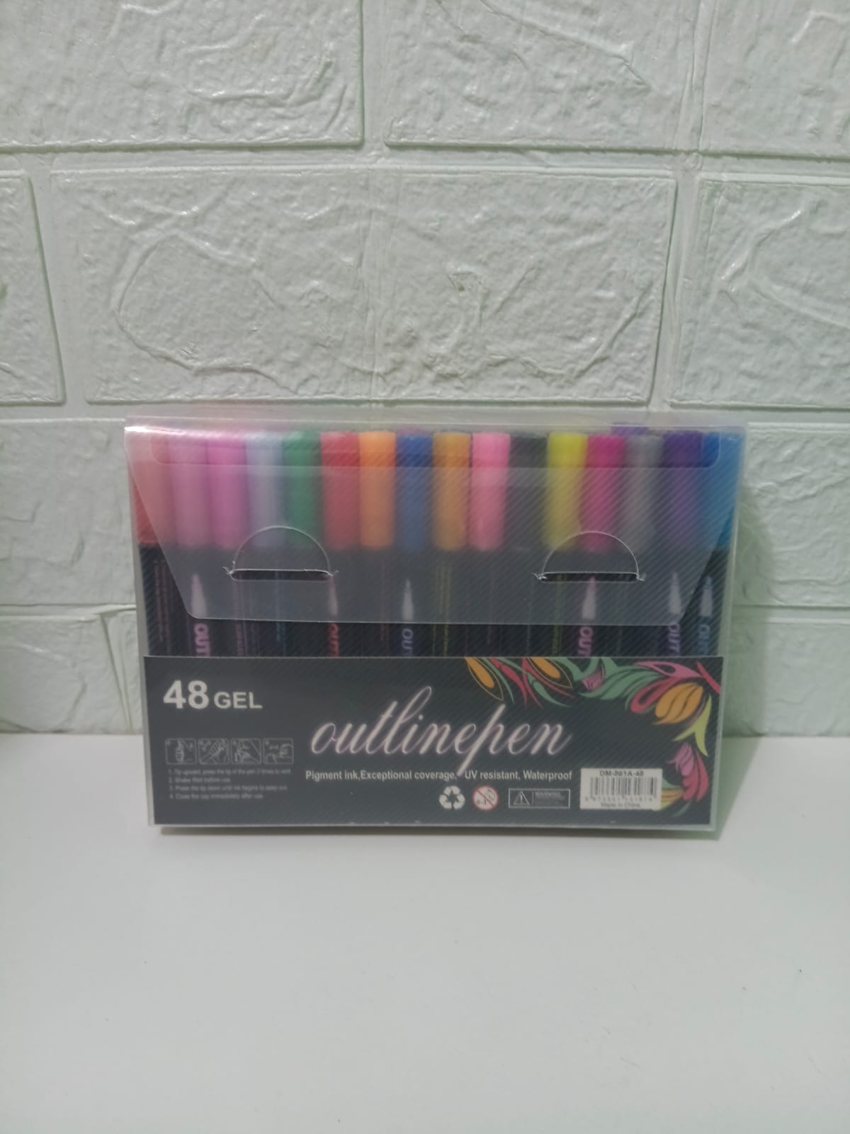 PLUMONES DOBLE CONTORNO METALICO Y COLOR X 48 UND - 1