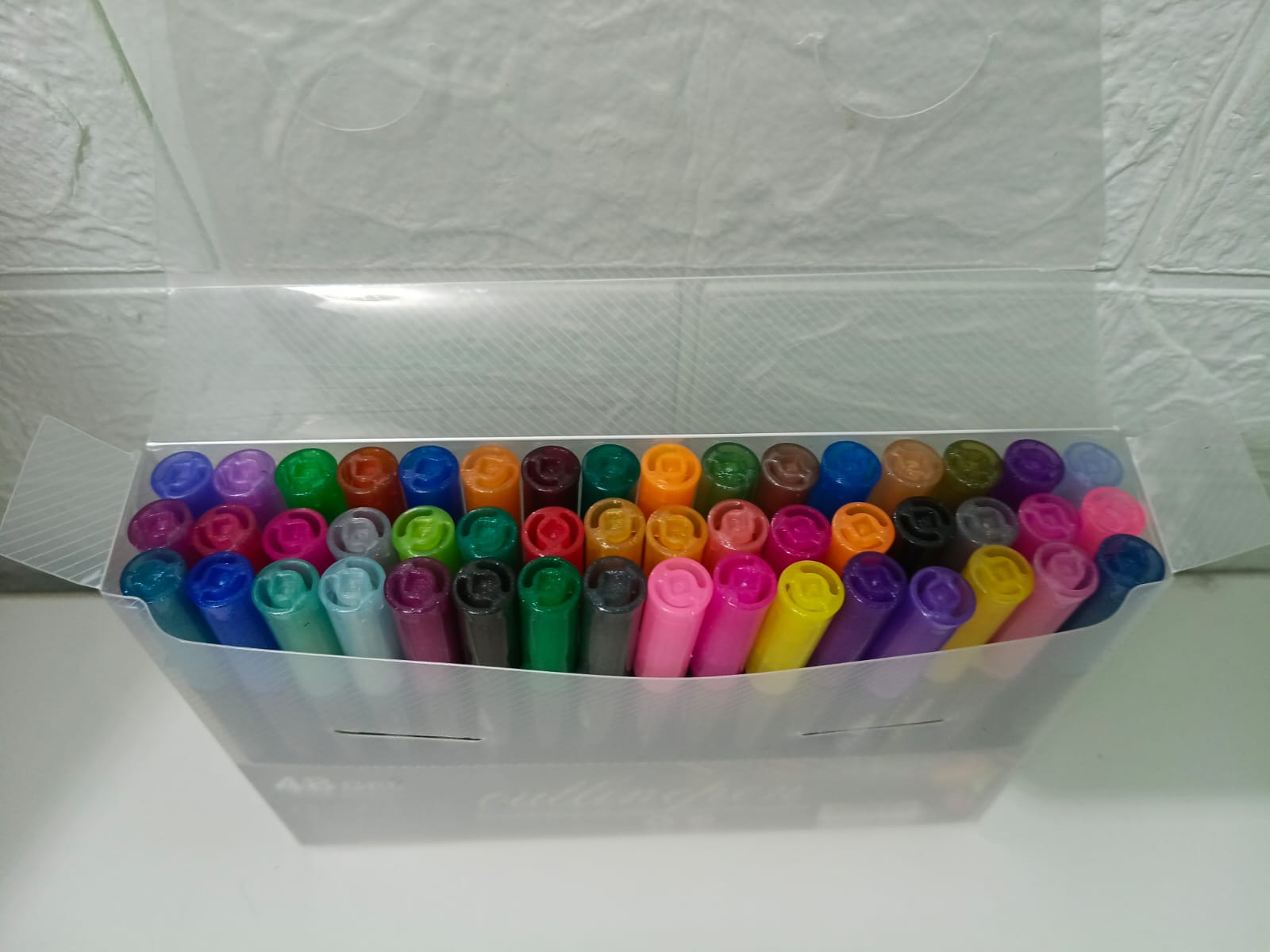 PLUMONES DOBLE CONTORNO METALICO Y COLOR X 48 UND - 3