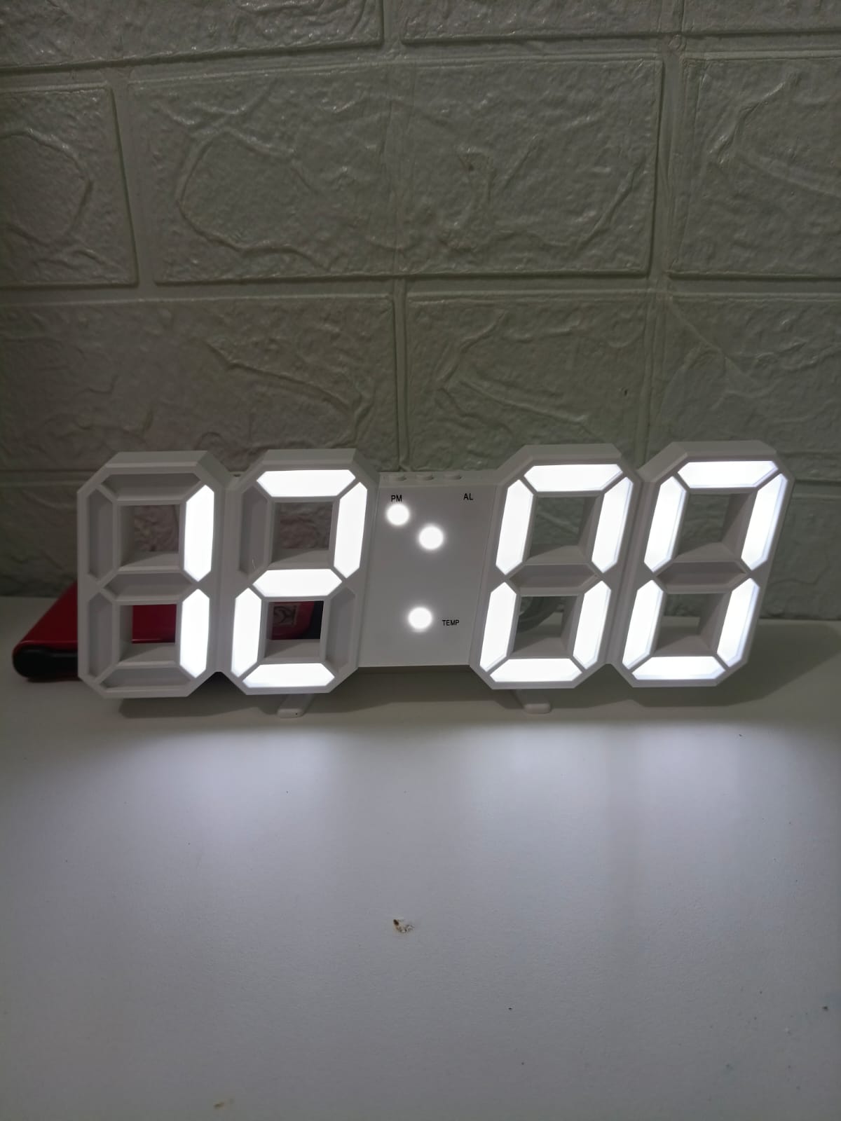 RELOJ DIGITAL LED 3D - BLANCO - 1