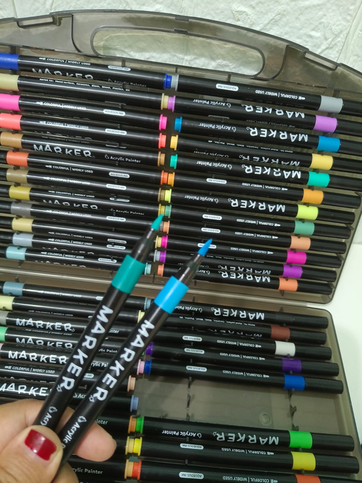 MARCADORES ACRILICOS X 48 UND PUNTA PINCEL - 3