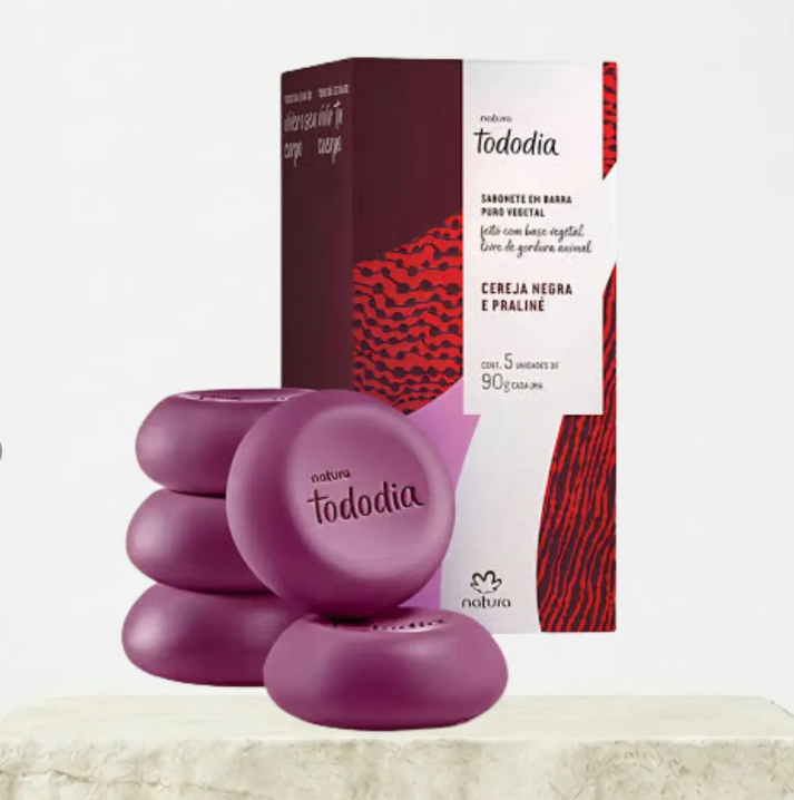 JABON TODODIA CEREZA NEGRA Y PRALINE X5 UNIDADES - 1