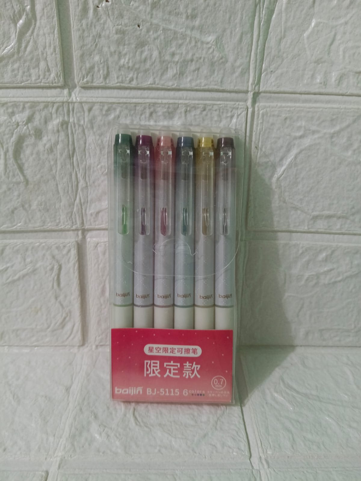 SET DE 6 LAPICEROS DE TINTA ESCARCHADA BORRABLE - 2