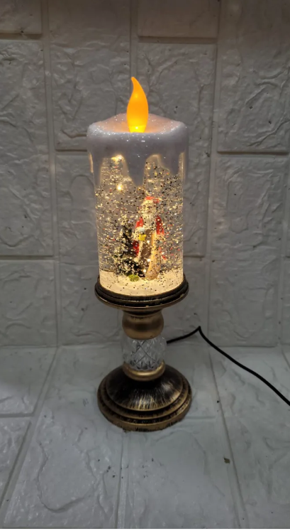 CANDELABRO EN FORMA DE VELA NAVIDEÑO DE PAPA NOEL - 2
