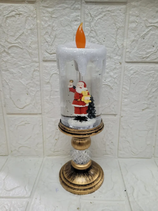 CANDELABRO EN FORMA DE VELA NAVIDEÑO DE PAPA NOEL 2 - 1