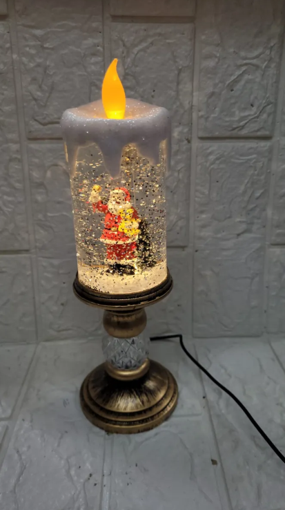 CANDELABRO EN FORMA DE VELA NAVIDEÑO DE PAPA NOEL 2 - 2