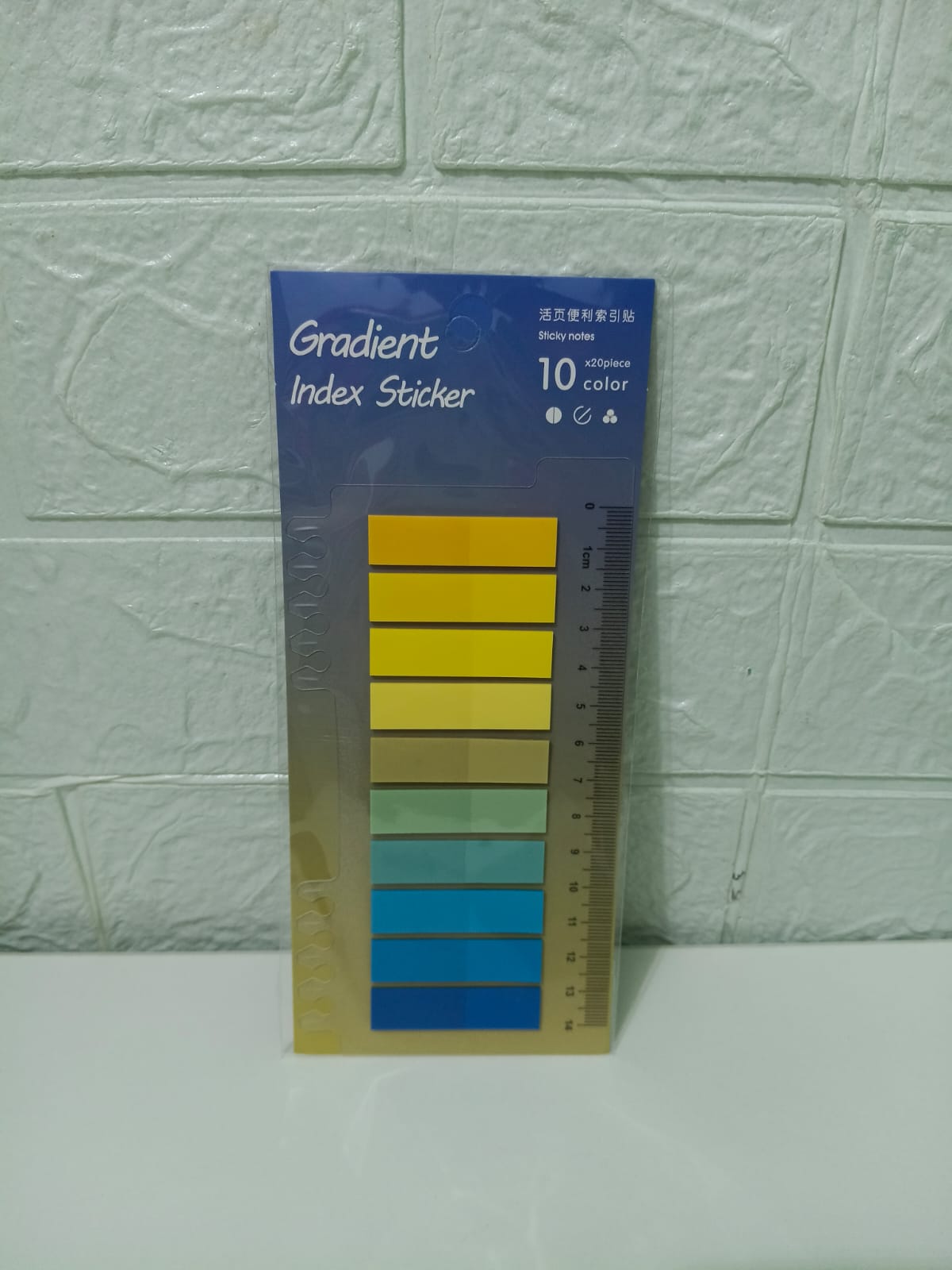 POST IT TRANSPARENTE RETRO X 200UND AMARILLO-AZUL - 1