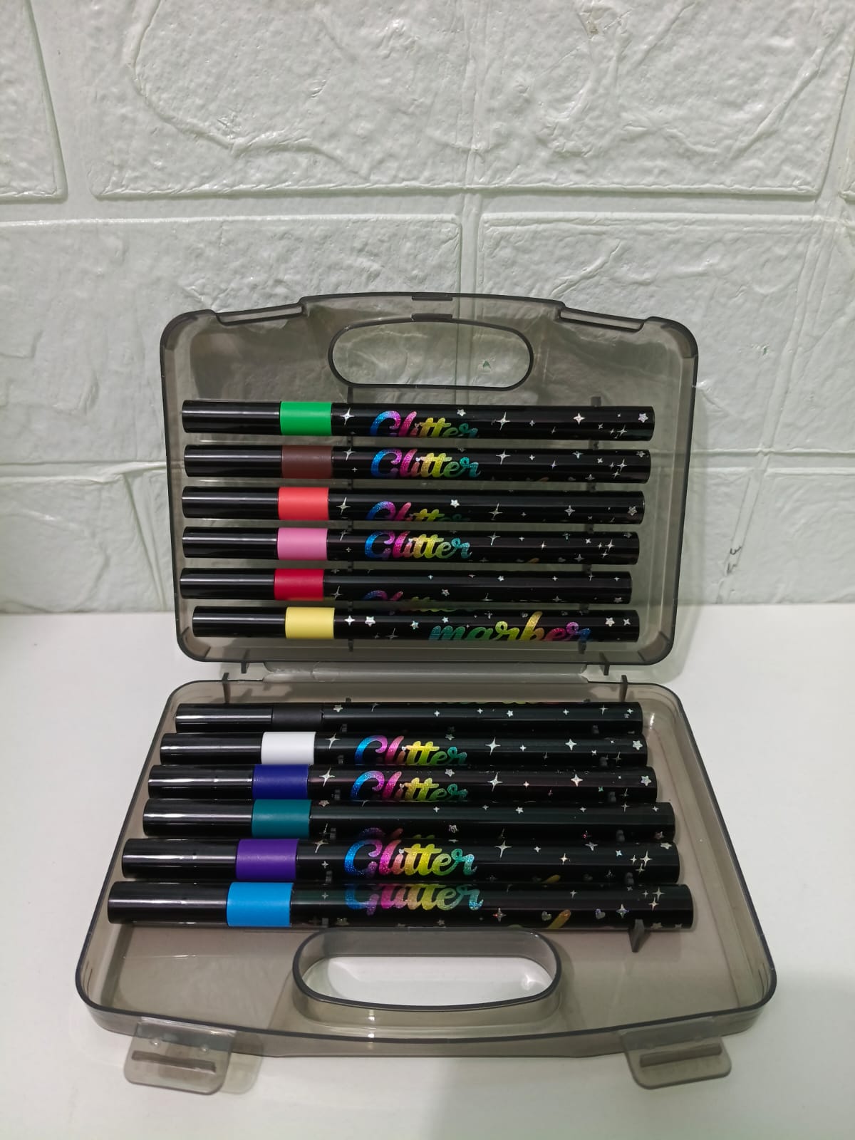 PLUMONES GLITTER DOBLE PUNTA X 12UND 2 - 2