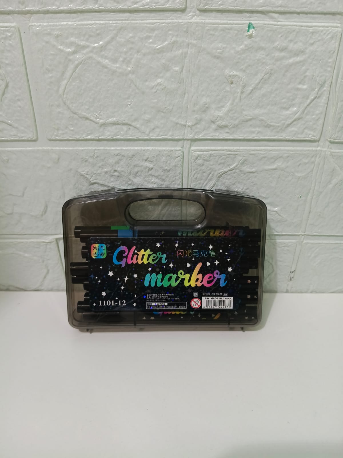 PLUMONES GLITTER DOBLE PUNTA X 12UND 2 - 3