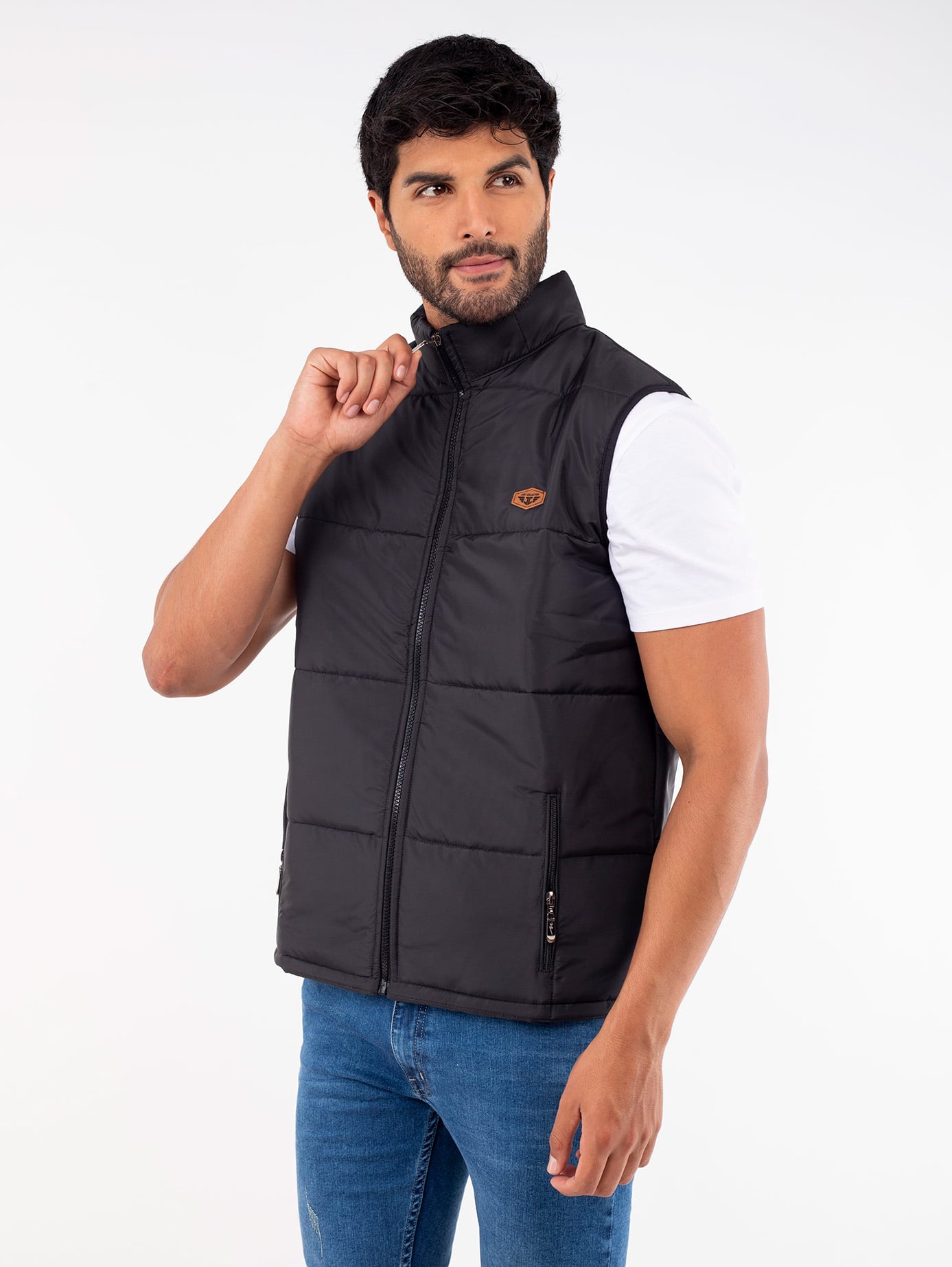 CHALECO NEGRO PUFFER JUSTO CABALLERO - 1