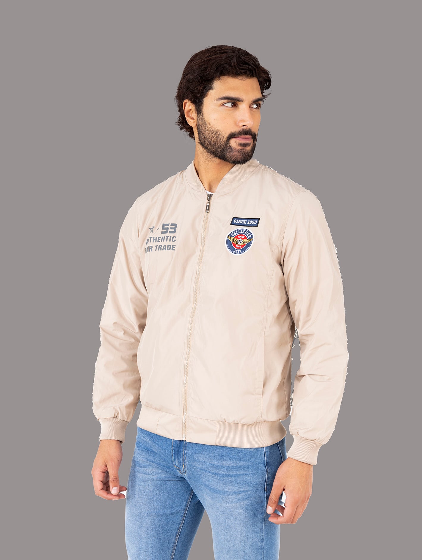 CASACA BOMBER JUSTO HOMBRE BORDADO - 2